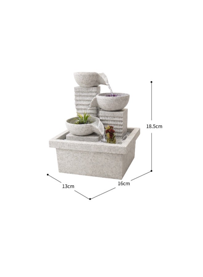 ARABIQO Flowing Water Fountain Indoor Tabletop – Zen Stone Waterfall Ornament with LED Light, Relaxing Feng Shui Water Feature for Home, Office Desk, Living Room & Meditation Decor - Image 2